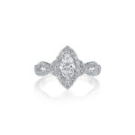 New York Dreams® Marquise Halo Ring with Infinity Shank