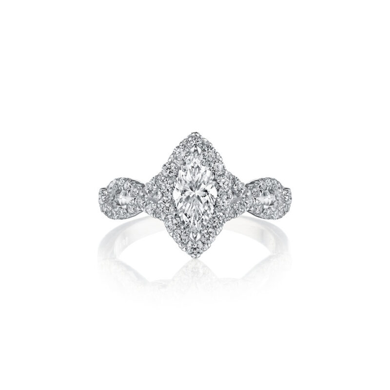 New York Dreams® Marquise Halo Ring with Infinity Shank