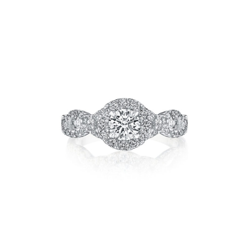 New York Dreams® Round Halo Ring with Infinity Shank