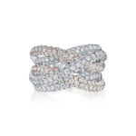 Round Diamond Interweaving Pave Band