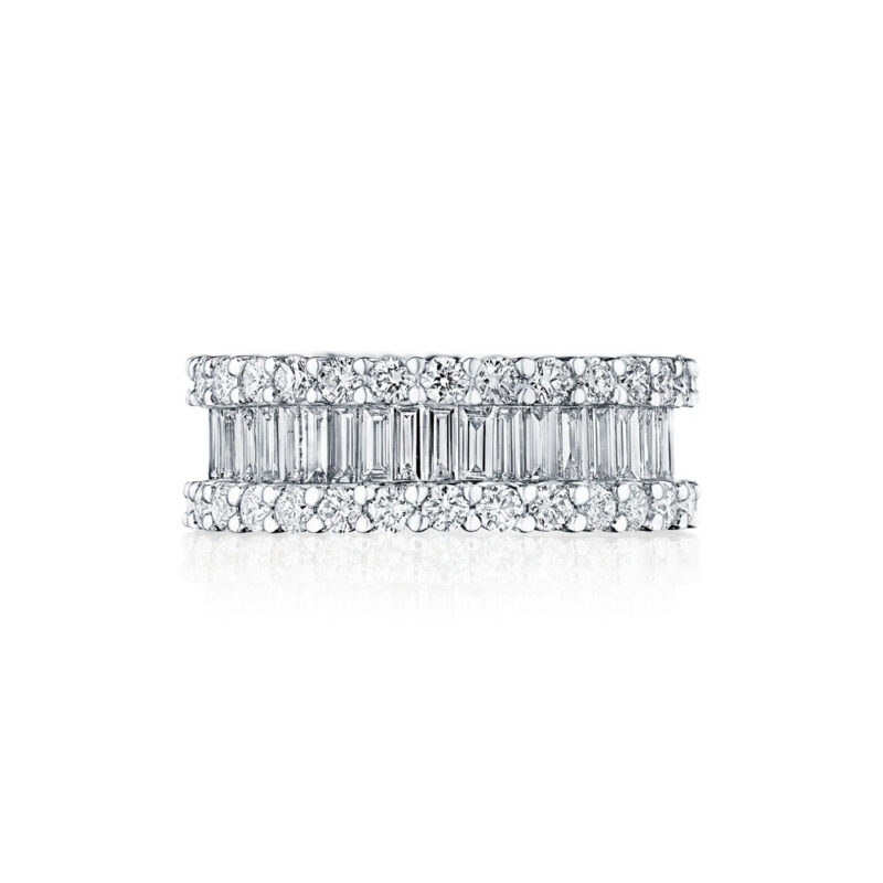 Baguette & Round Diamond Eternity band