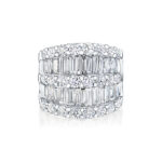 Baguette & Round Diamond Band