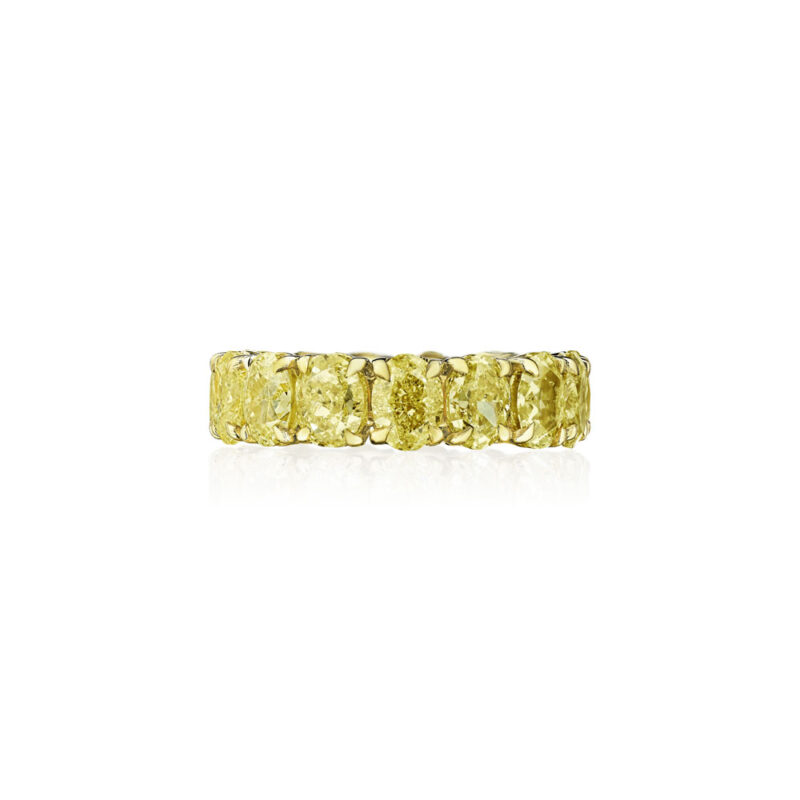 Fancy Yellow Diamond Oval Eternity Band