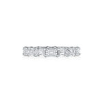 East To West Emerald Cut Diamond Eternity Band