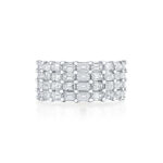 East To West Emerald Cut Diamond Band