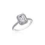 New York Dreams® Emerald Cut Halo Diamond Ring