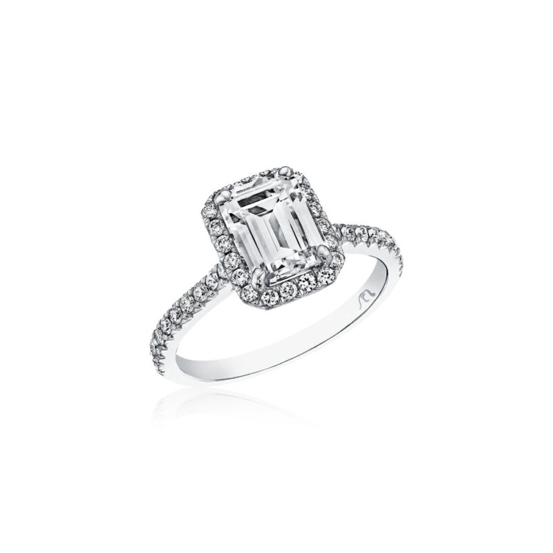 New York Dreams® Emerald Cut Halo Diamond Ring