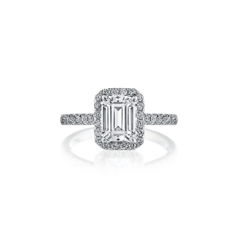 New York Dreams® Emerald Cut Halo Diamond Ring