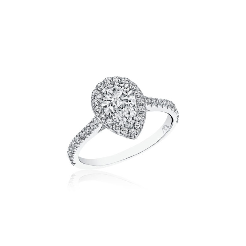 New York Dreams® Pear Shape Halo Diamond Ring