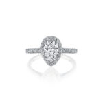 New York Dreams® Pear Shape Halo Diamond Ring