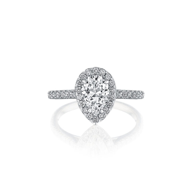New York Dreams® Pear Shape Halo Diamond Ring