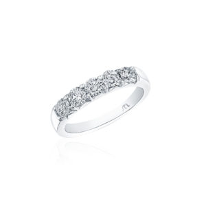 5 Stone Round Diamond Band