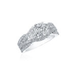 Interweaving Round Diamond Ring