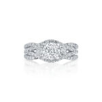 Interweaving Round Diamond Ring