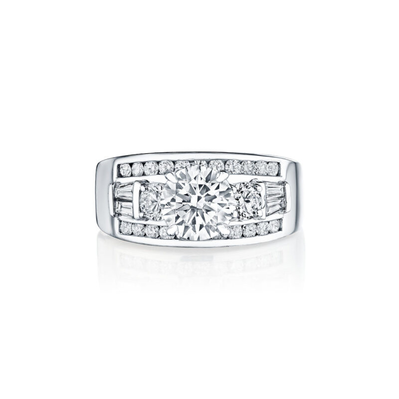Baguette & Round Diamonds Ring