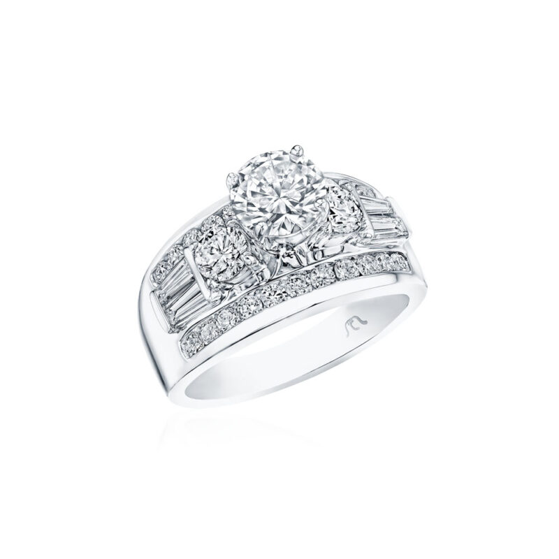 Baguette & Round Diamonds Ring
