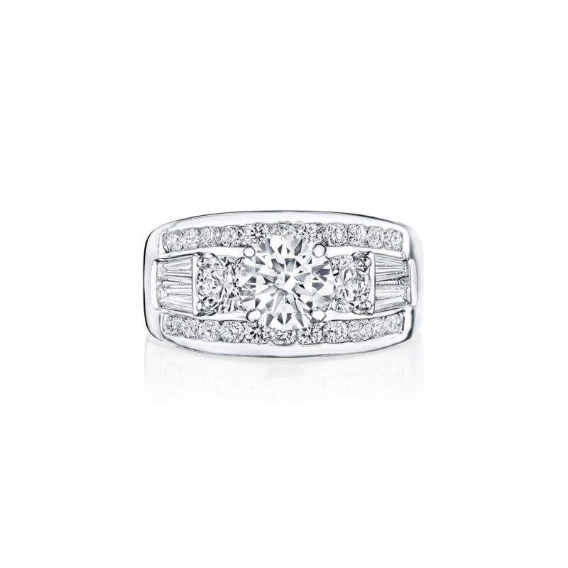 Baguette & Round Diamonds Ring
