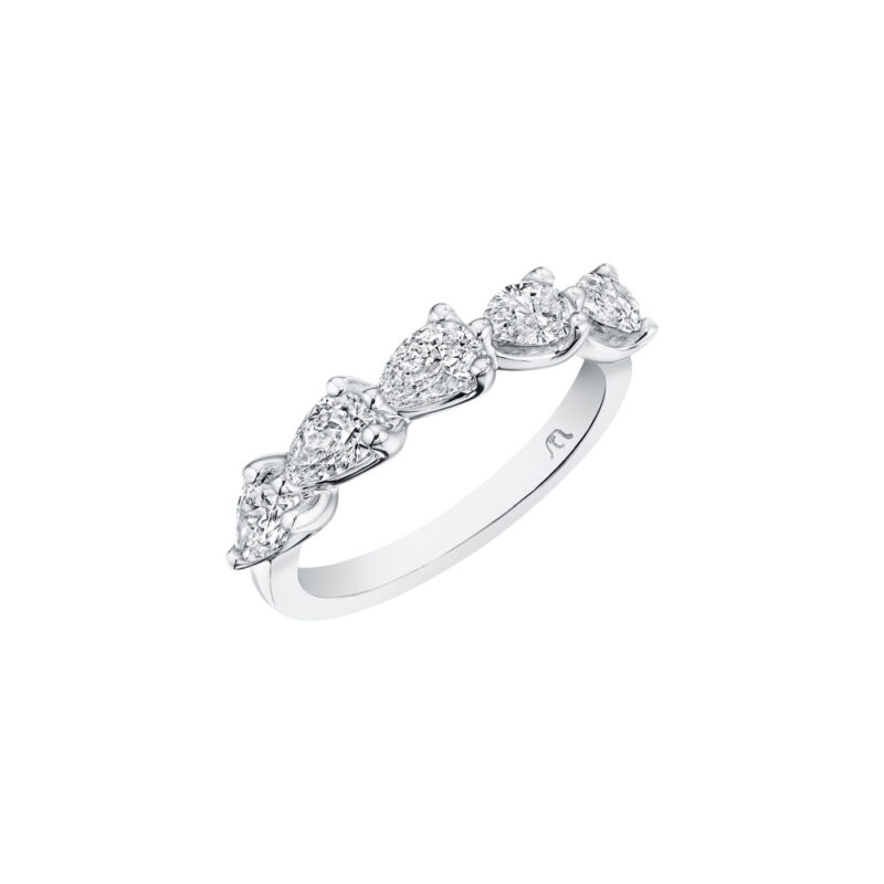 East to West Pear Shape Diamond Band
