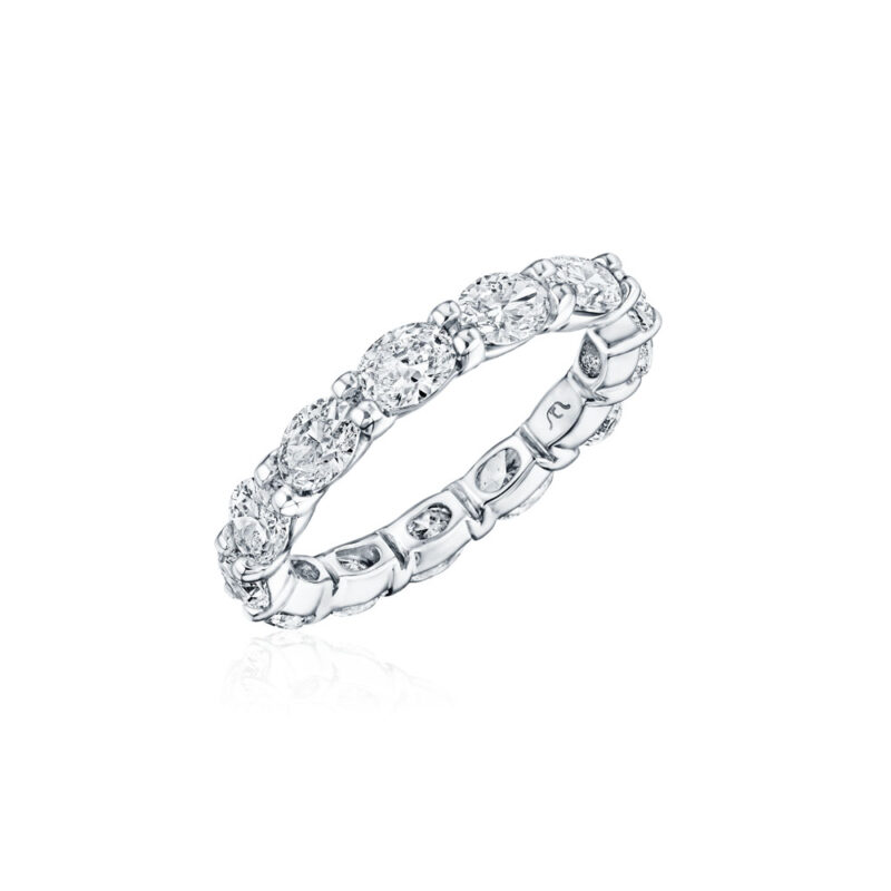 East to West Oval Diamond Eternity Band