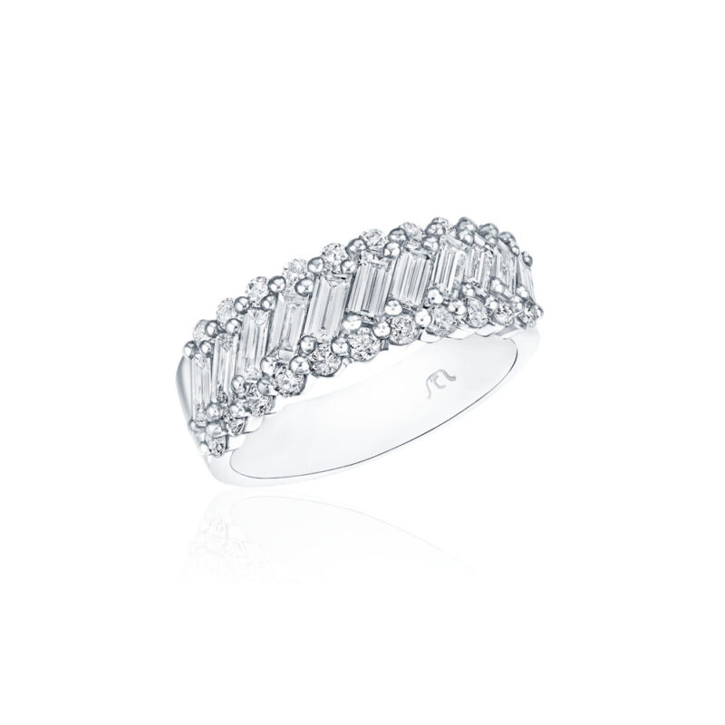 Baguette & Round Diamond band
