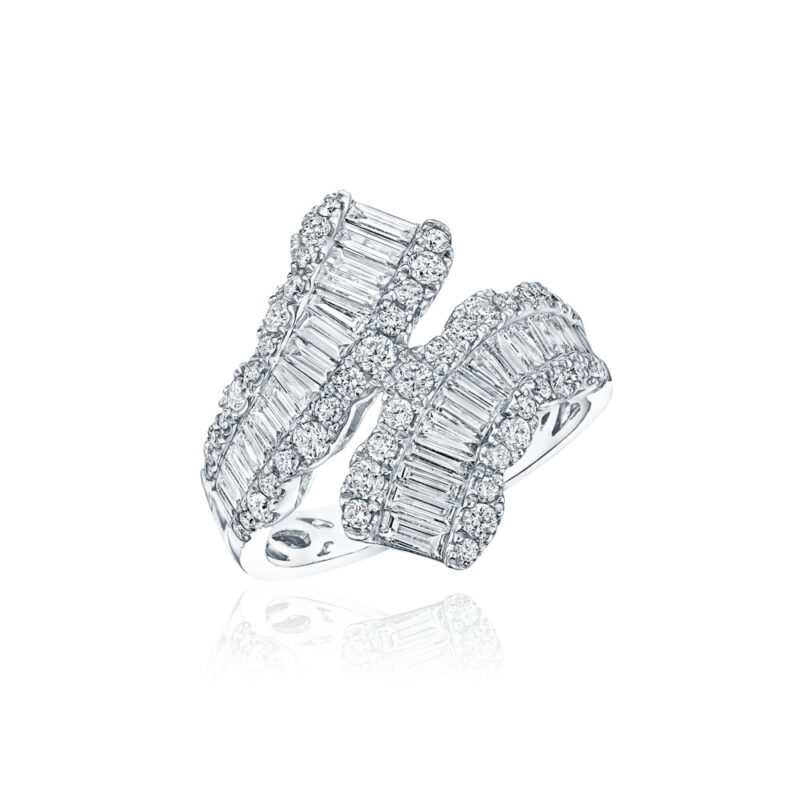 Baguette & Round Diamond Wrap Band