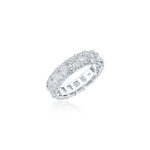 Shared Prong Emerald Cut Diamond Eternity Band