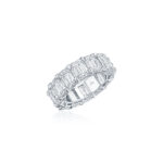 Shared Prong Emerald Cut Diamond Eternity Band