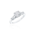 Tapered Baguette Diamond Engagement Ring