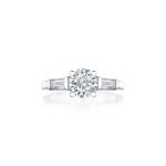 Tapered Baguette Diamond Engagement Ring