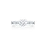 Round Diamond Channel Set Ring