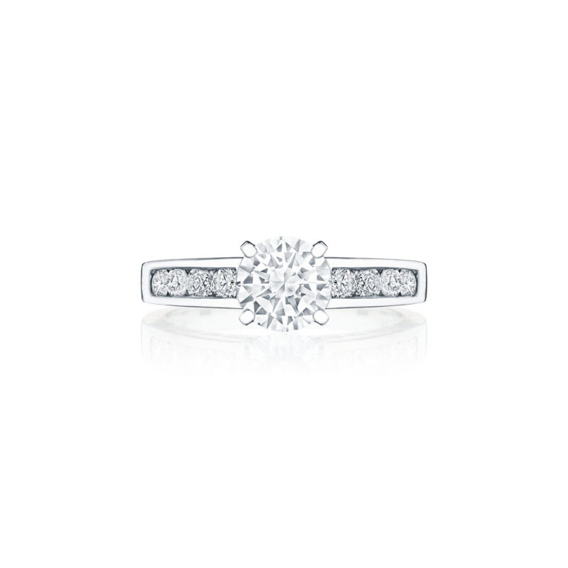 Round Diamond Channel Set Ring