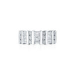 Baguette & Round Diamond Bar Set Band