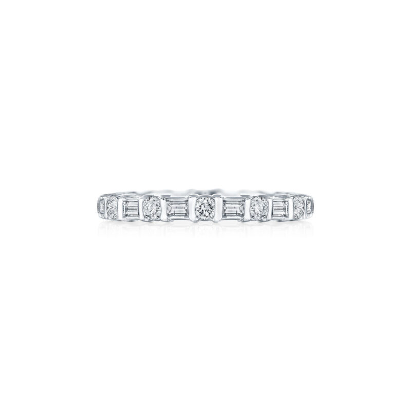 Baguette & Round Diamond Bar Set Eternity Band