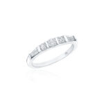 Baguette & Round Diamond Band