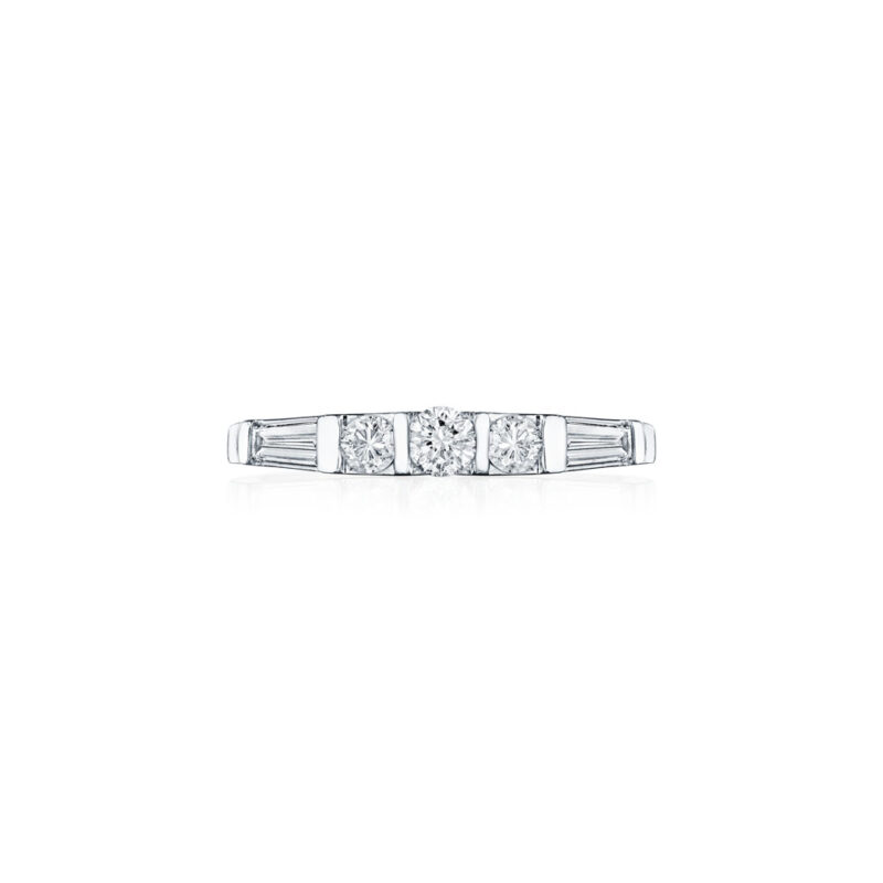 Baguette & Round Diamond Band