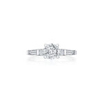 Baguette & Round Diamond Ring