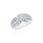 Round Diamond Channel Set Ring