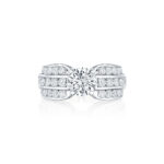 Round Diamond Channel Set Ring