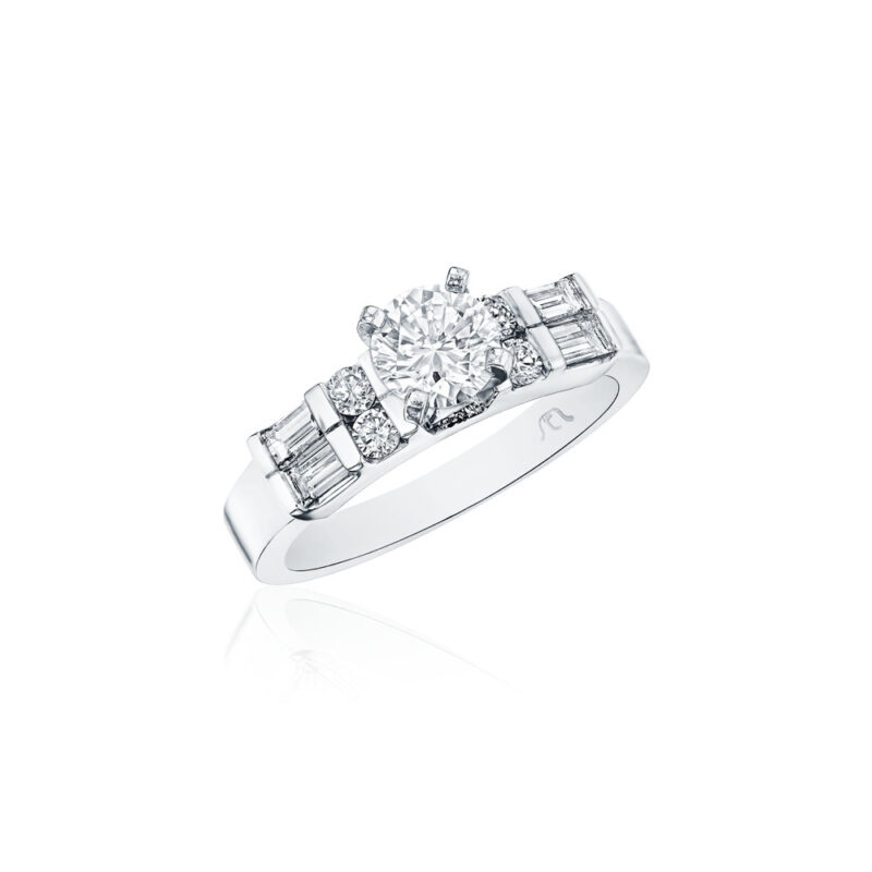 Baguette & Round Diamond Ring