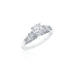 Oval and Baguette Diamond Ring