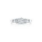Oval and Baguette Diamond Ring