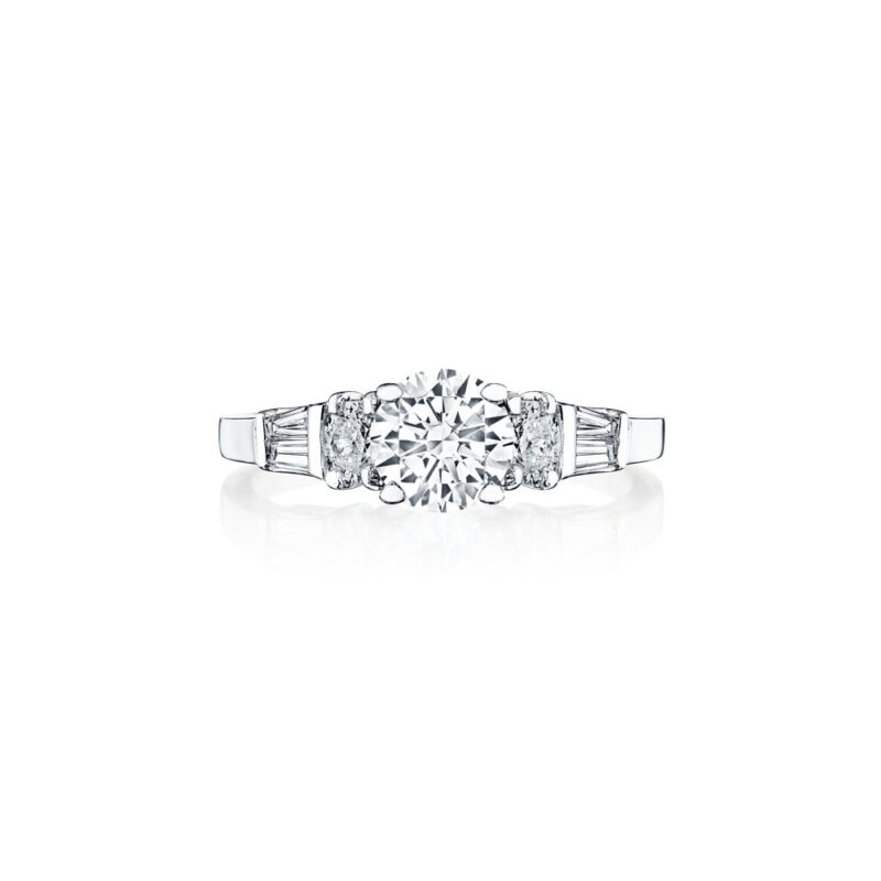 Oval and Baguette Diamond Ring