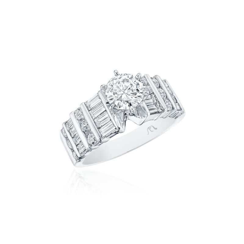 Baguette & Round Diamond Ring