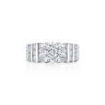 Baguette & Round Diamond Ring