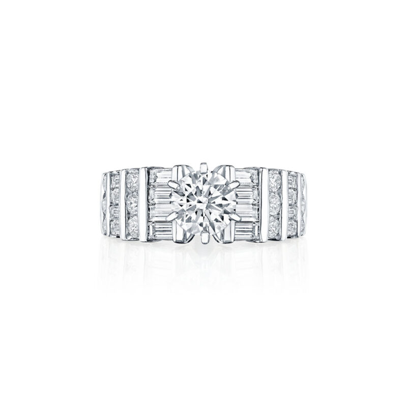 Baguette & Round Diamond Ring