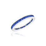 Princess Cut Sapphire Channel Set Eternity Band
