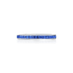 Princess Cut Sapphire Channel Set Eternity Band