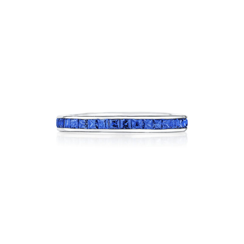 Princess Cut Sapphire Channel Set Eternity Band