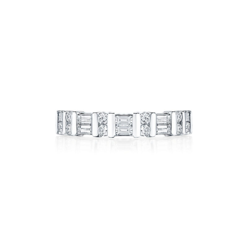 Baguette & Round Diamond Eternity band