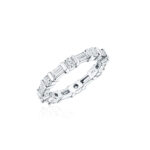 Baguette & Round Diamond Bar Set Eternity Band